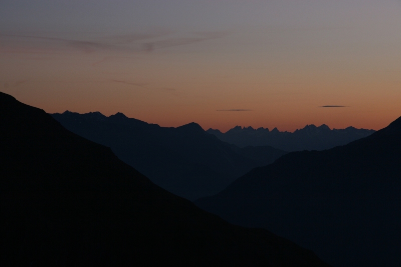 Sonnenuntergang-Breithorn